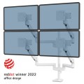 Ramię na 4 monitory Fellowes TALLO Modular™ 4FMS - białe  www.asan.com.pl