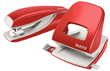 Zszywacz średni metalowy Leitz NeXXt 30 kartek - czerwony www.asan.com.pl