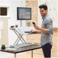 Stanowisko do pracy Fellowes Sit-Stand Lotus DX - białe www.asan.com.pl