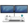 Stanowisko do pracy Fellowes Sit-Stand Lotus DX - białe www.asan.com.pl