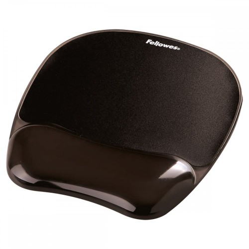Podkładka żelowa pod mysz i nadgarstek Fellowes CRYSTAL CZARNA 9112101 www.asan.com.pl