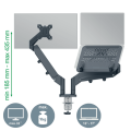 Ramię na 1 monitor i laptopa Leitz Ergo - Szary ciemny  www.asan.com.pl