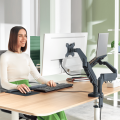 Ramię na 1 monitor i laptopa Leitz Ergo - Szary ciemny  www.asan.com.pl