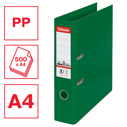 Segregator biurowy ESSELTE No.1 A4/75 ZIELONY www.asan.com.pl