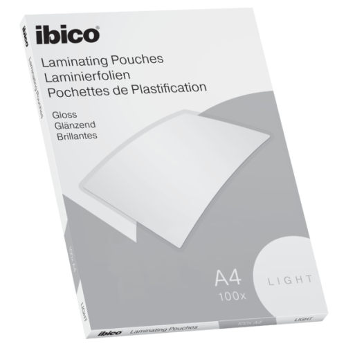 IBICO Folia do laminowania błyszcząca A4 light 75 mikronów / 100szt www.asan.com.pl