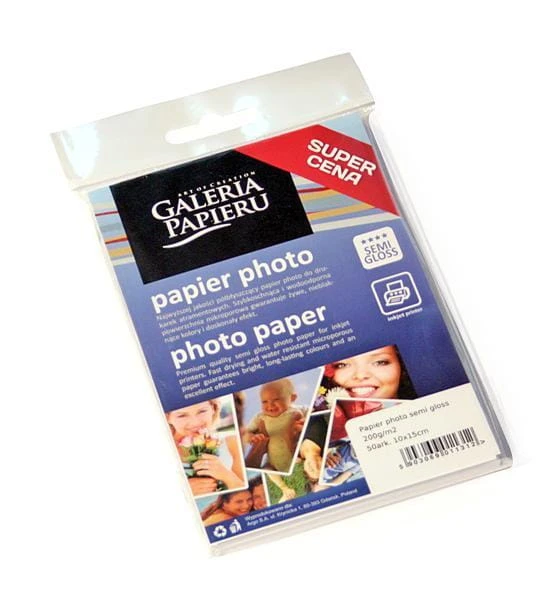 Papier photo 10x15cm - semi glossy - 200 g/m2 - 50 ark www.asan.com.pl