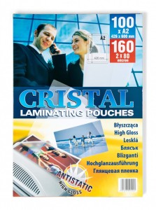 Cristal Folia do laminowania błyszcząca A2  80 mikronów / 100szt