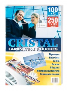 Cristal Folia do laminowania błyszcząca A2 125 mikronów / 100szt