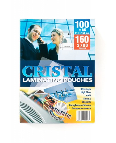 Cristal Folia do laminowania błyszcząca A6 111x154 mm 80 mikronów / 100sz www.asan.com.pl