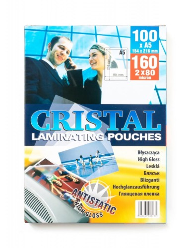 Cristal Folia do laminowania błyszcząca A5 80 mikronów / 100szt www.asan.com.pl