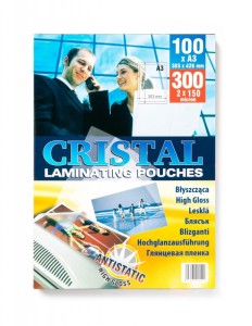 Cristal Folia do laminowania błyszcząca A3 150 mikronów / 100szt