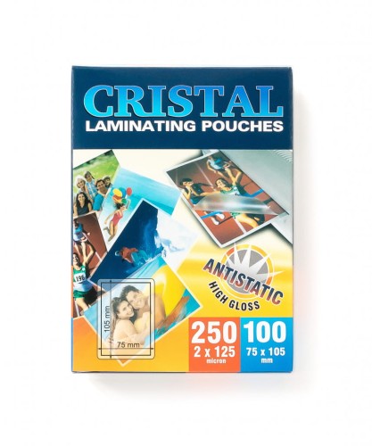 Cristal Folia do laminowania błyszcząca 75x105 mm 125 mikronów / 100szt www.asan.com.pl