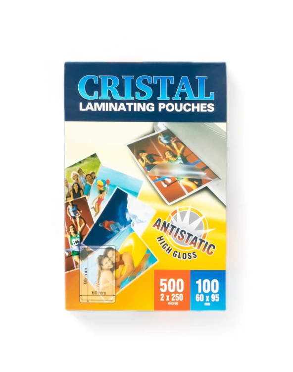 Cristal Folia do laminowania błyszcząca 60x95 mm 250 mikronów / 100szt www.asan.com.pl
