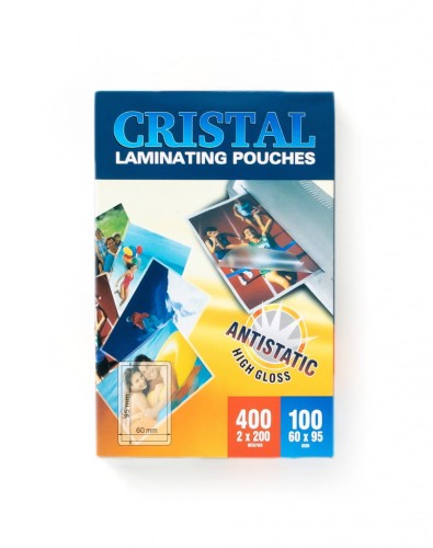 Cristal Folia do laminowania błyszcząca 60x95 mm 200 mikronów / 100szt www.asan.com.pl