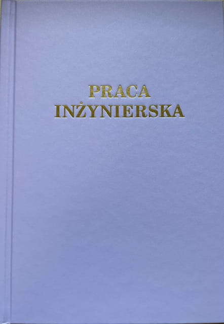 Okładka twarda - O.HARD Modern AA+ (7 mm) 304 x 212 mm (A4+ pionowa) - fioletowy - 10 sztuk - ze złotym tłoczeniem - Praca Inżynierska www.asan.com.pl