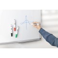 Marker do tablic suchościeralnych i flipchartów z magnesem i gąbką - MemoBe MM351 - końcówka okrągła CZARNY  www.asan.com.pl
