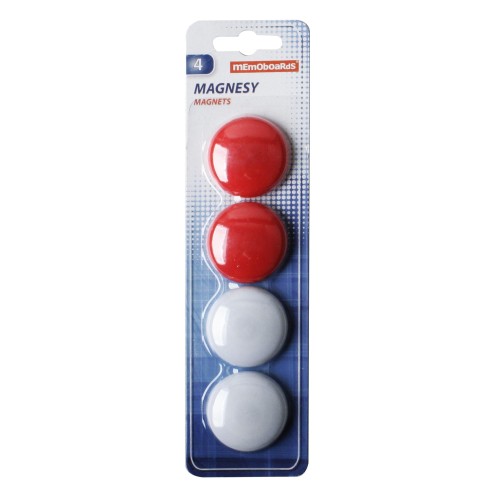 MAGNESY MEMOBOARDS DO TABLIC - 4 SZT. BLISTER f 40 MM www.asan.com.pl