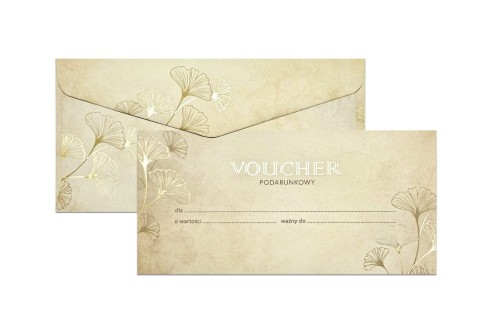 Koperta / koperty ozdobne DL 120g + voucher 21x10,5cm 190g - 5 kompletów www.asan.com.pl