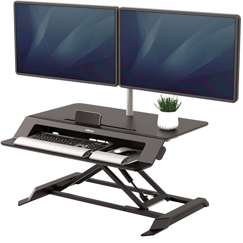 Stanowisko do pracy Fellowes Sit-Stand Lotus™ LT - CZARNE www.asan.com.pl