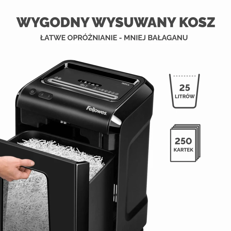 Niszczarka Fellowes 92cs ścinki 4x38mm P-4 www.asan.com.pl