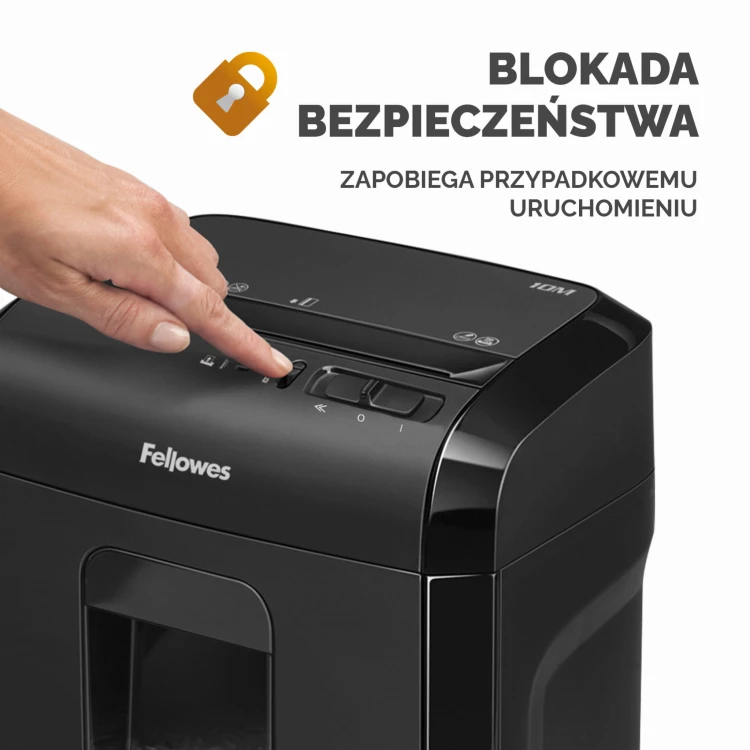 Niszczarka Fellowes 10M ścinki 2x12mm www.asan.com.pl