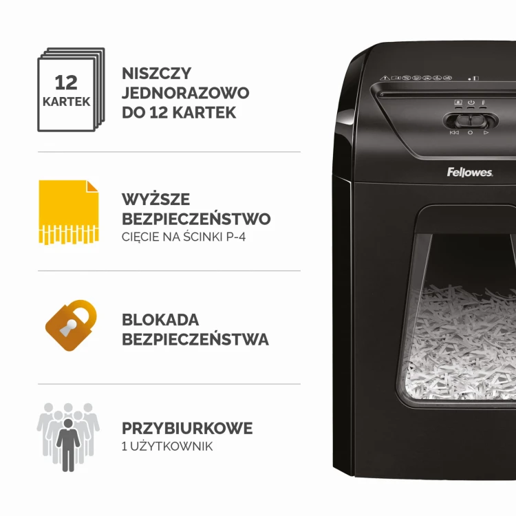 Niszczarka Fellowes 12C www.asan.com.pl