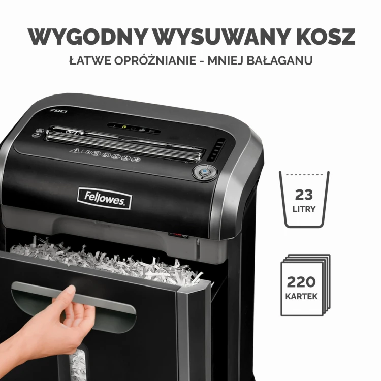 Niszczarka Fellowes 79Ci ścinki 4x38 mm www.asan.com.pl