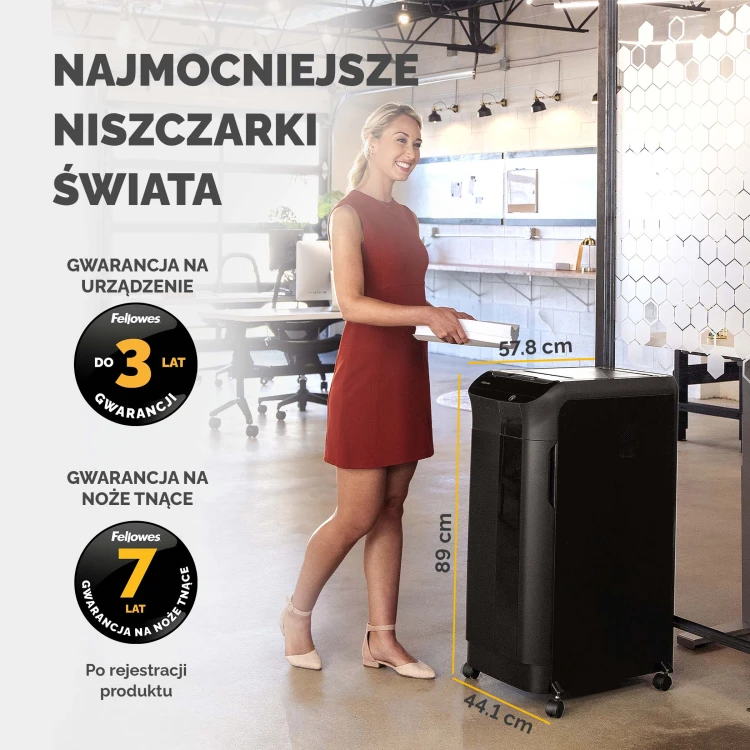 Niszczarka Fellowes AUTOMAX™ 600M CZARNA ścinki 2x12mm www.asan.com.pl