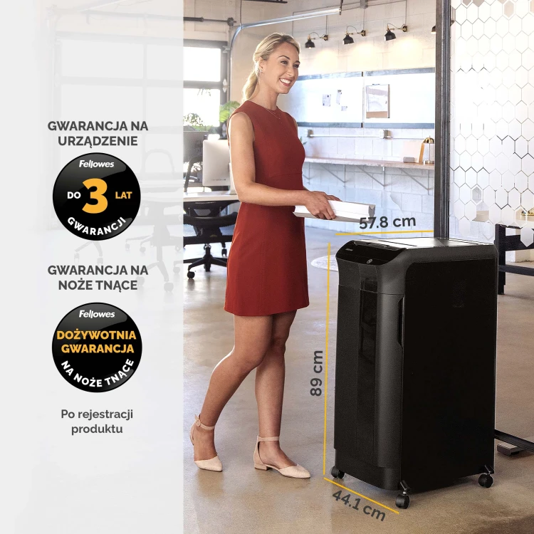Niszczarka Fellowes AUTOMAX 550C ścinki 4x38mm P-4 www.asan.com.pl