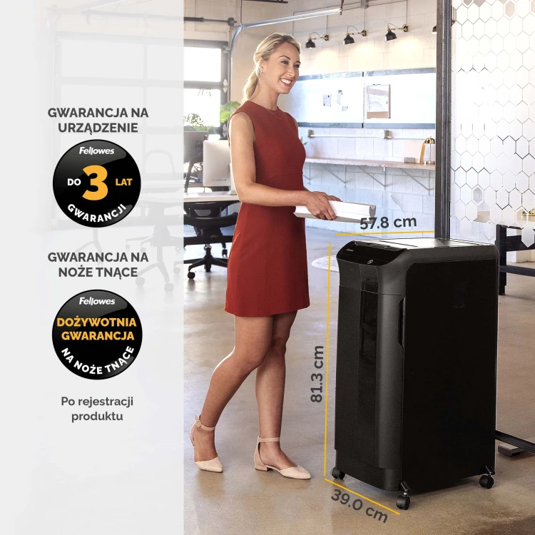 Niszczarka Fellowes AUTOMAX 350C ścinki 4x38mm P-4 www.asan.com.pl
