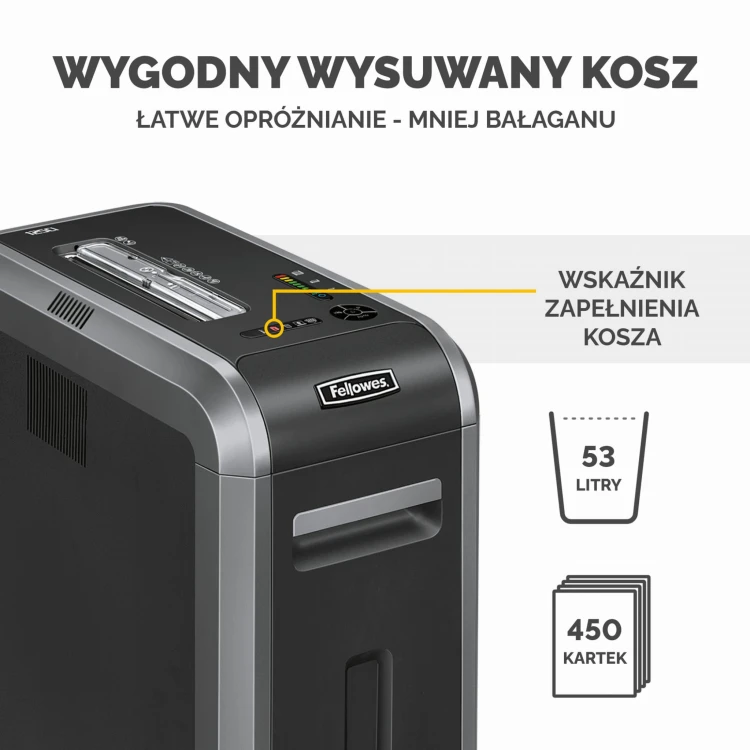 Niszczarka Fellowes 125Ci ścinki 4x38mm P4 www.asan.com.pl