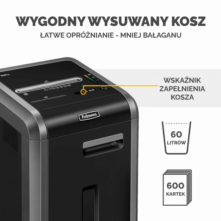 4622001_Niszczarka Fellowes 225Ci ścinki 4x38mm www.asan.com.pl