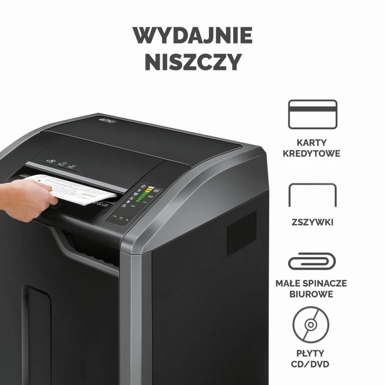 4698001_Niszczarka Fellowes 425ci ścinki 4x30mm P-4  www.asan.com.pl