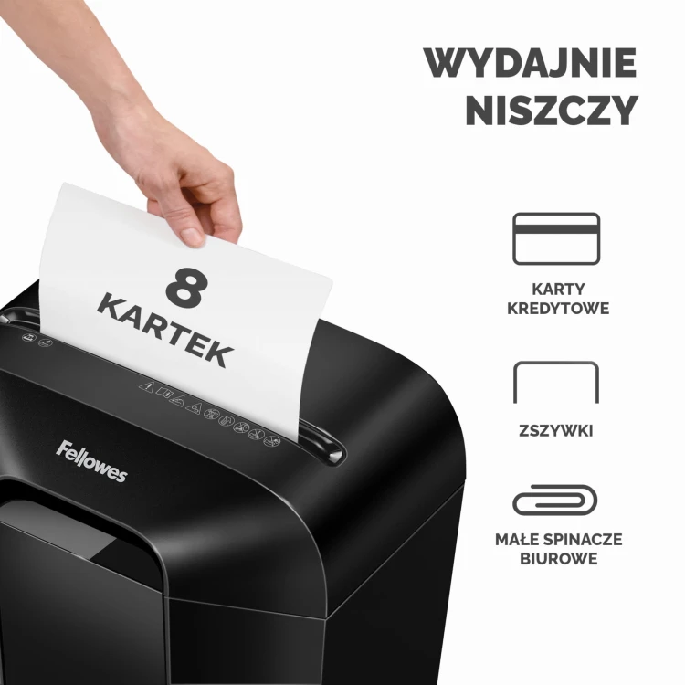 4400501_Niszczarka Fellowes LX45 ścinki 4x37mm P4 www.asan.com.pl