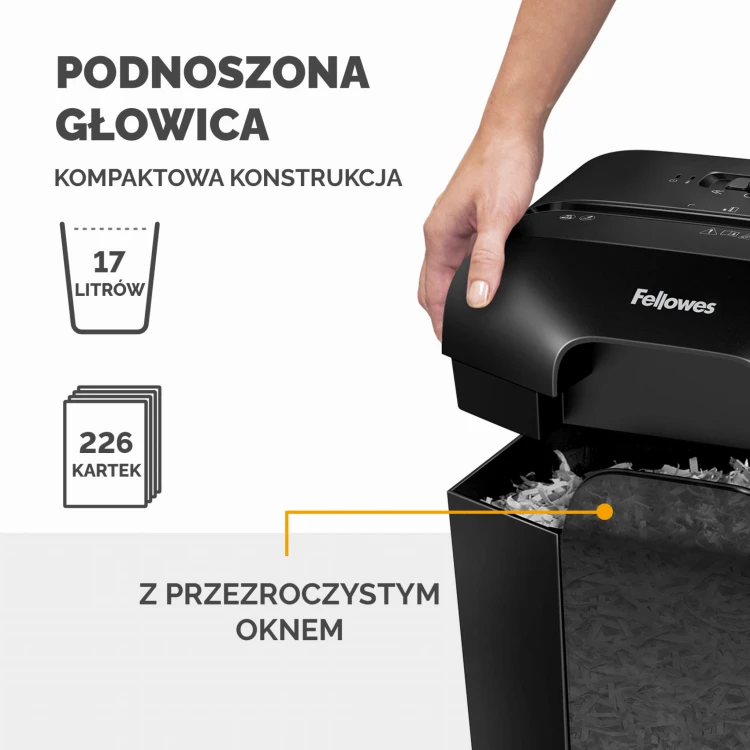 4400501_Niszczarka Fellowes LX45 ścinki 4x37mm P4 www.asan.com.pl