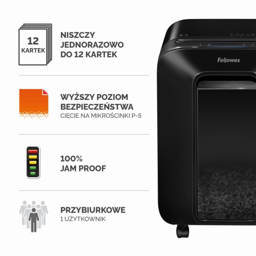 5050001_Niszczarka Fellowes LX201 CZARNA www.asan.com.pl