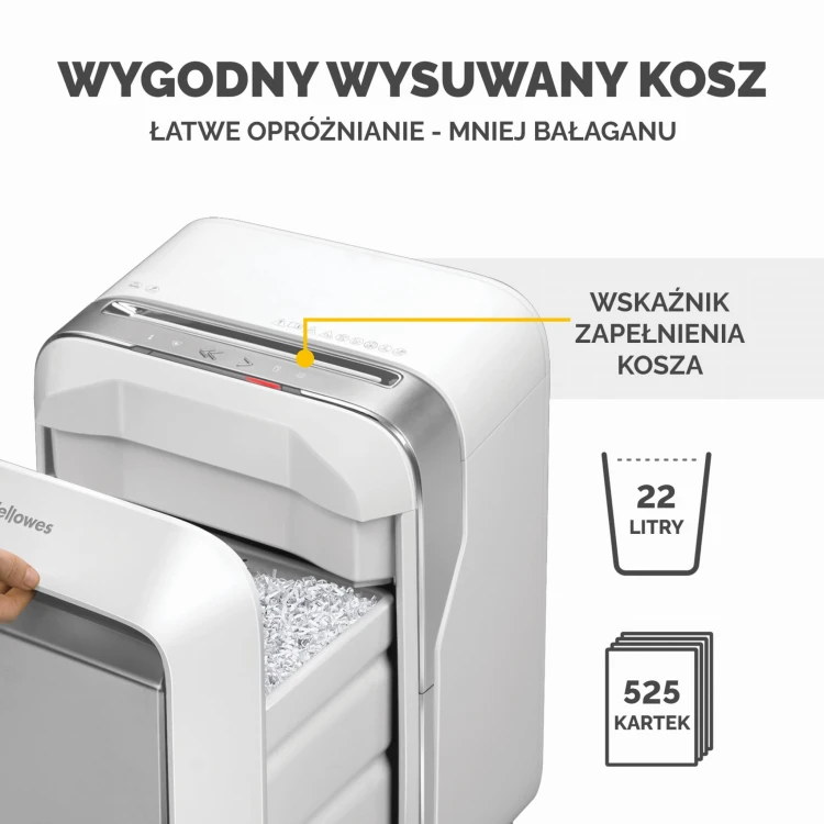 5050101_Niszczarka Fellowes LX201 BIAŁA 5050101B www.asan.com.pl