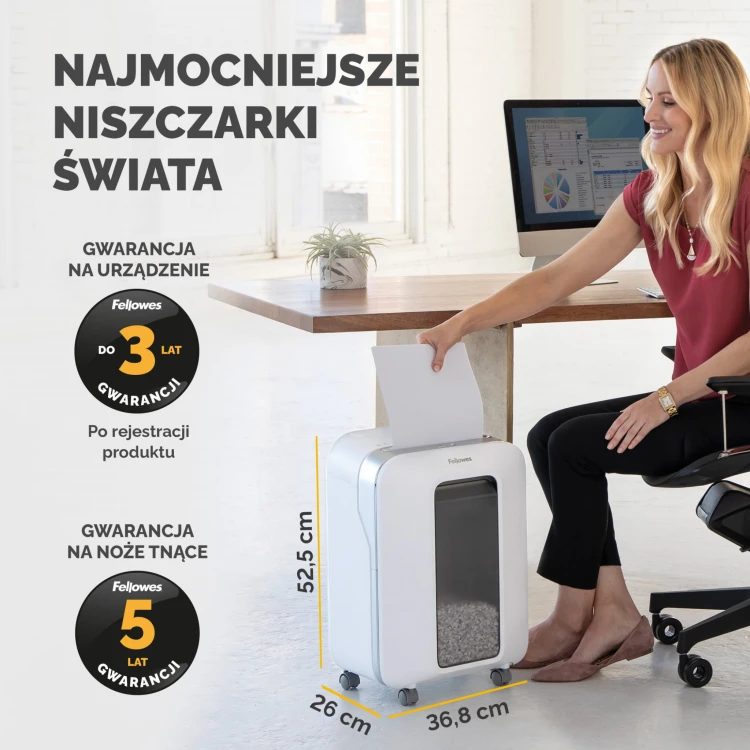 5050101_Niszczarka Fellowes LX201 BIAŁA 5050101B www.asan.com.pl