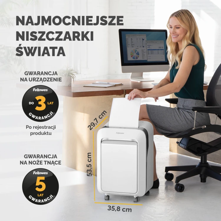 5050301_Niszczarka Fellowes LX211 BIAŁA www.asan.com.pl
