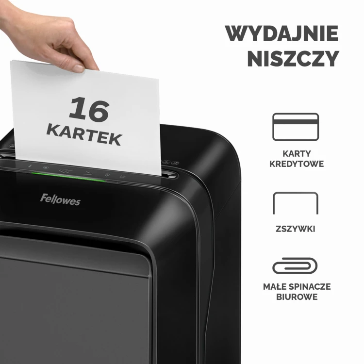 5502501_Niszczarka Fellowes LX210 CZARNA ścinki 4x12mm P4/T4 www.asan.com.pl