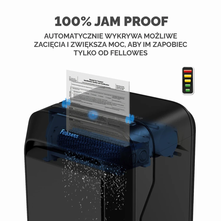 5502501_Niszczarka Fellowes LX210 CZARNA ścinki 4x12mm P4/T4 www.asan.com.pl