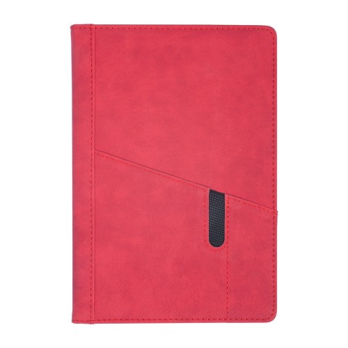 Notes Notatnik biurowy twardy w kratkę z kieszonką na telefon - O.NOTE Tokyo - 207 x 145 mm (A5) - czerwony www.asan.com.pl