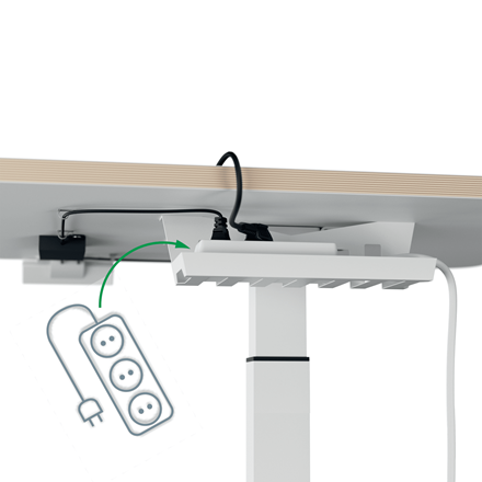 Biurko elektryczne Leitz - małe biurko Leitz Ergo do pracy w pozycji siedzącej i stojącej www.asan.com.pl