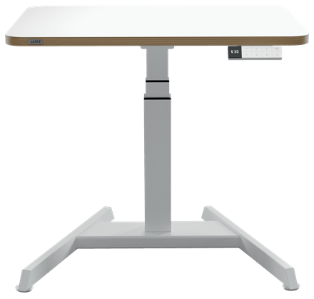 Biurko elektryczne Leitz - małe biurko Leitz Ergo do pracy w pozycji siedzącej i stojącej www.asan.com.pl