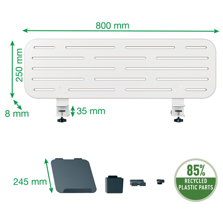 Organizer Leitz Ergo na akcesoria mocowany do biurka, z uchwytem na laptopa, 80 x 25 cm www.asan.com.pl