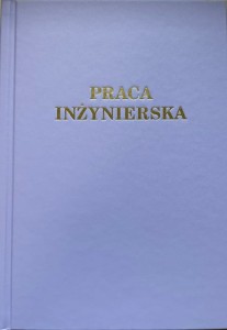Okładka twarda - O.HARD Modern AA (5 mm) 304 x 212 mm (A4+ pionowa) - jasnoniebieski - 10 sztuk - ze złotym tłoczeniem - Praca Inżynierska