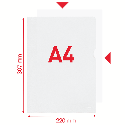 Ofertówki Esselte A4, w 30% z przedużytkowego tworzywa z odzysku - grubość folii : 115µ - opk. 100 szt  www.asan.com.pl
