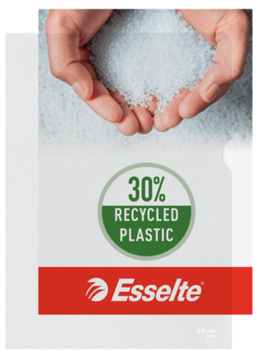 Ofertówki Esselte A4, w 30% z przedużytkowego tworzywa z odzysku - grubość folii : 115µ - opk. 100 szt www.asan.com.pl