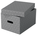 Pudło do przechowywania / pudło prezentowe Esselte Box Home M low szary, 265 x 205 x 365 mm - opakowanie 3 sztuki www.asan.com.pl