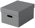 Pudło do przechowywania / pudło prezentowe Esselte Box Home M low szary, 265 x 205 x 365 mm - opakowanie 3 sztuki www.asan.com.pl